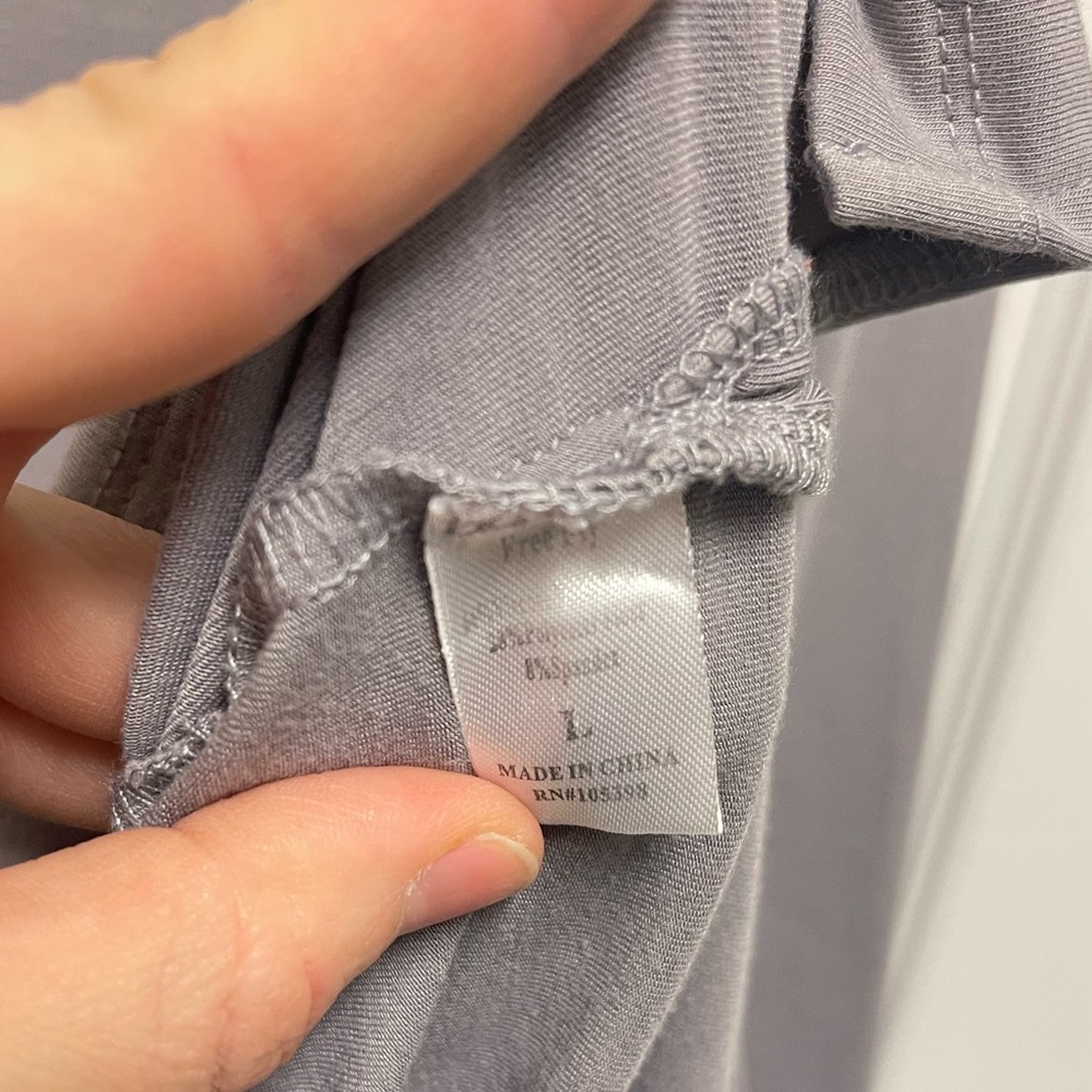 Free Fly Grey Split Neck Button Blouse - image 8